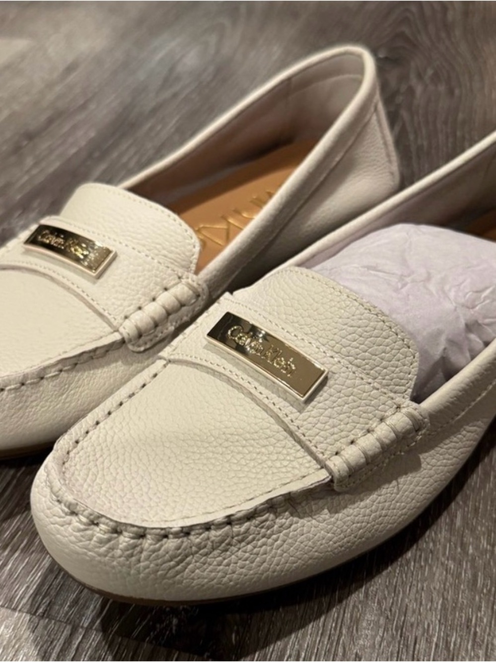 Calvin Klein Leta pebble grain loafer